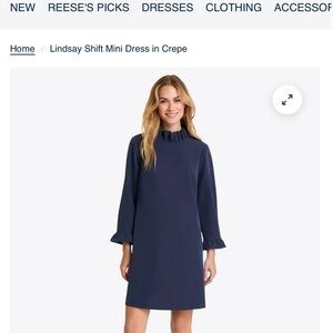 Lindsay Shift Mini Dress in Navy by Unknown Brand